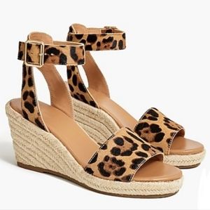 NIB JCrew Leppard Calfhair Espadrille